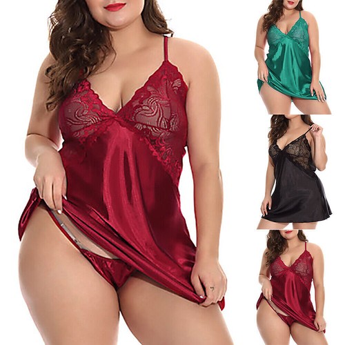 Plus size sexy women satin - sexy,