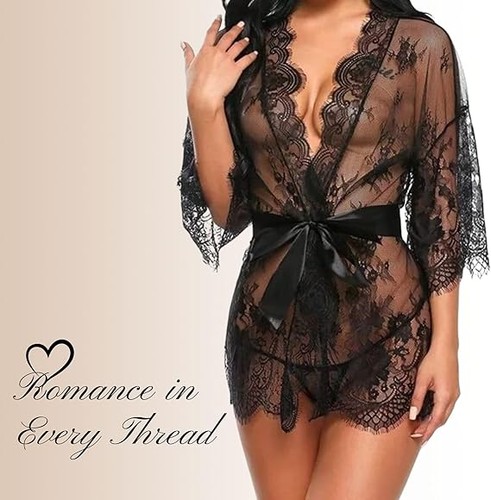 Women sexy lace - lace, robe