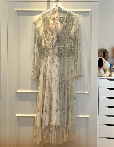Women white silver midi - white/silver,