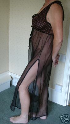 Sheer nylon nightdress - nightdress, in