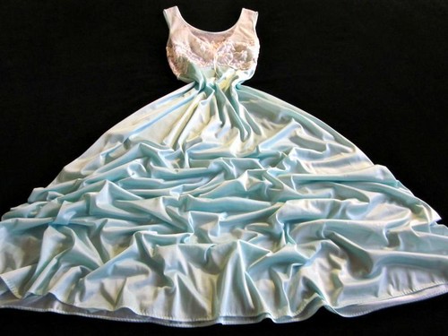 Vintage silky nylon gown - vintage,