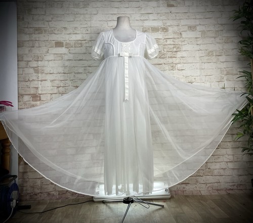 Vintage white nylon maxi - vintage,