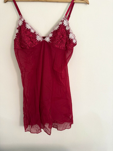 Donna loren red lace trim - donna,