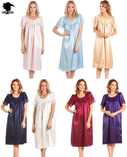 Satin lace nightie lady - satin,