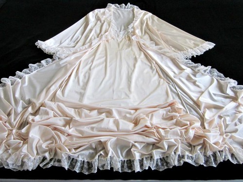 Vintage long nightgown robe - vintage, +