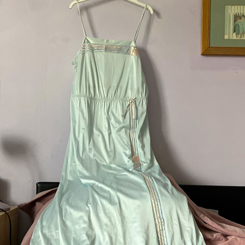 Michael blue silky satin - st,
