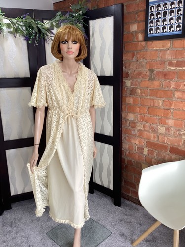 Vintage nightdress and cover - nightdress,