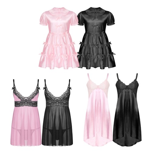Mens satin silky dress - silky,