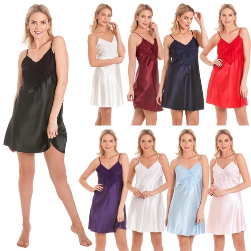 Satin lace nightie ladies - satin,