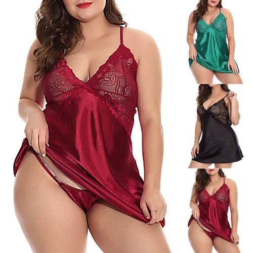 Plus size sexy women - women, satin